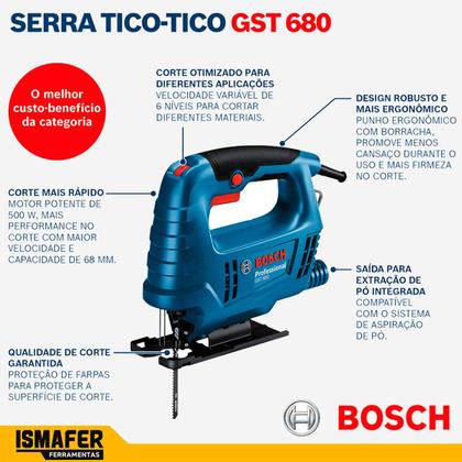 Imagem de Serra Tico Tico Profissional Gst 680 500w Bosch 220v