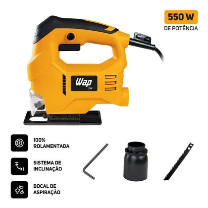 Imagem de Serra Tico-Tico WAP Estt 550 com Bocal de Aspiração 550w 127v