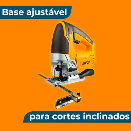 Imagem de Serra TicoTico INGCO 570W Com Velocidade Variável Até 3000RPM Base Ajustável e Corte Inclinado Em Madeira e Metal Com Precisão De Uso Profissional