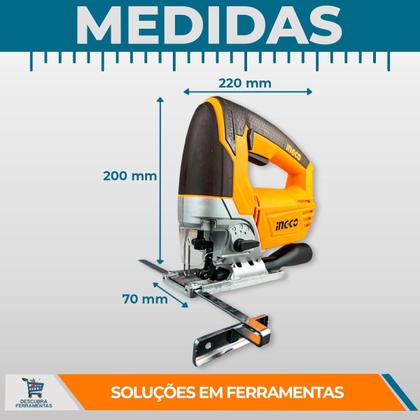 Imagem de Serra TicoTico INGCO 570W Com Velocidade Variável Até 3000RPM Base Ajustável e Corte Inclinado Em Madeira e Metal Com Precisão De Uso Profissional
