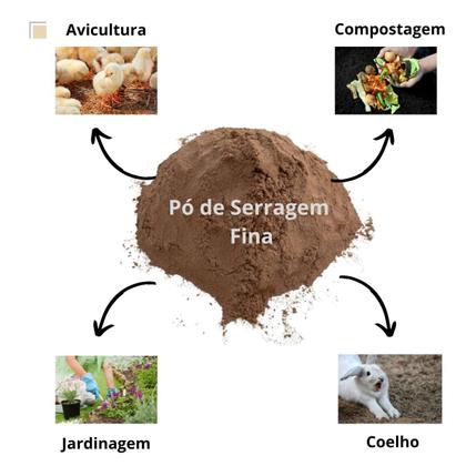 Imagem de Serragem Fina Pó De Serra Para Limpeza Óleo