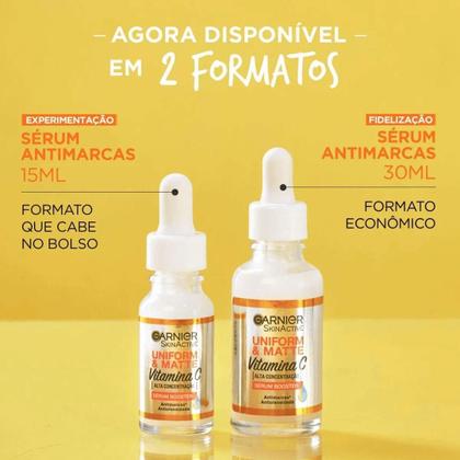 Imagem de Sérum Booster Facial Antimarcas Garnier Uniform&Matte Vitamina C 15ml