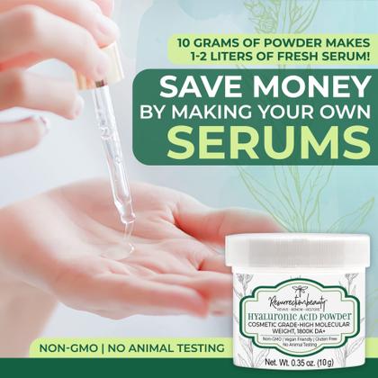 Imagem de Sérum de ácido hialurônico em pó ResurrectionBeauty 10g