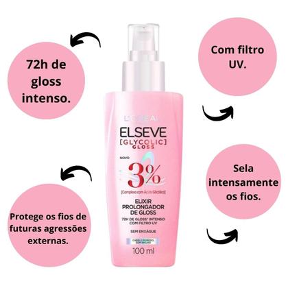 Imagem de Sérum Elixir Prolongador De Gloss Loréal Elseve Glycolic 100ml