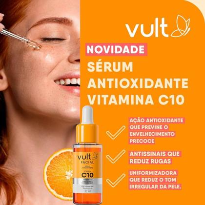 Imagem de Sérum Facial Antissinais Antioxidante  Uniformizador Vult Vitamina C10 30ml