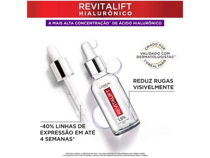 Imagem de Sérum Facial Lréal Paris Facial Anti-Idade  - Preenchedor Revitalift Hialurônico 15ml