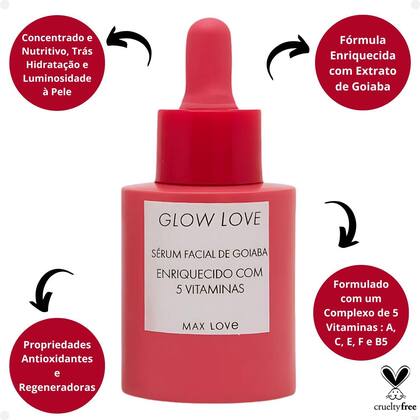 Imagem de Sérum Facial Max Love 5 Vitaminas Glow Love Goiaba 30ml