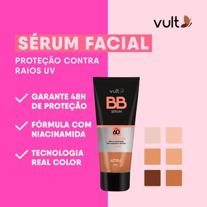 Imagem de Sérum Facial Niacinamida Cores FPS 60 Nano BB Vult 30ml Tamanho:V160