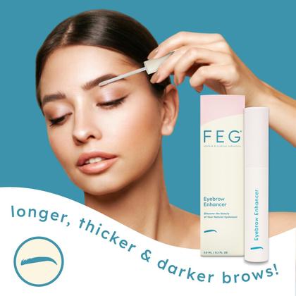 Imagem de Serum intensificador de sobrancelhas FEG Natural Growth, pacote com 3 tubos de 3 mL