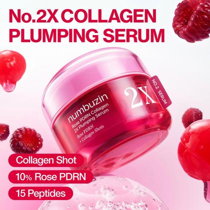 Sérum numbuzin No.2X Rose PDRN Collagen 2X Plumping 30mL - Outros