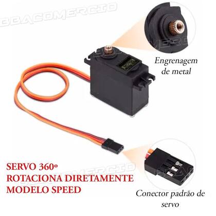 Imagem de Servo Motor Mg995 Engrenagem De Metal 55g 13/15kg Arduino