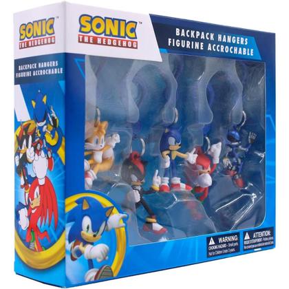 Imagem de Set 5 Figuras Sonic The Hedgehog P/ Mochila Colecionáveis