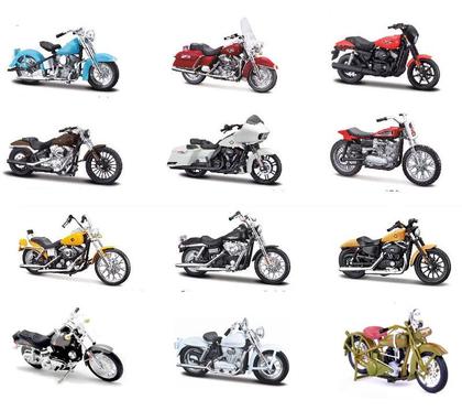 Set Com12 Miniaturas Harley Davidson Sortidas Maisto 1/18