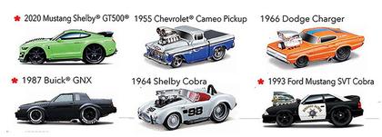 Imagem de Set Completo c/6 Miniaturas Muscle Machines  S1 Maisto 1/64