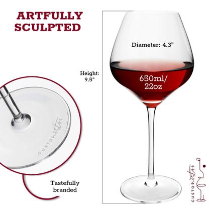 Imagem de Set de 2 Copas de Vino Gusto Nostro de Cristal de 650 mL para Vino