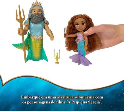 Imagem de Set De Bonecas Ariel E Rei Tritao A Pequena Sereia Sunny Brinquedos