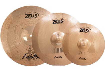 Imagem de Set prato zeus evolution pro set c b10 14'' 16'' 20'' c/ bag