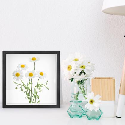 Imagem de Shadow Box Frame IWOLOMI, madeira de 10 x 10 cm com capa de acrílico, pacote com 4