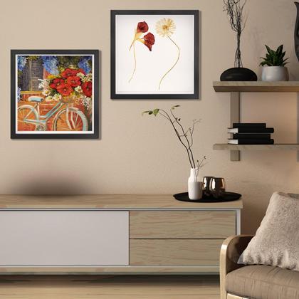 Imagem de Shadow Box Frame IWOLOMI, madeira de 10 x 10 cm com capa de acrílico, pacote com 4