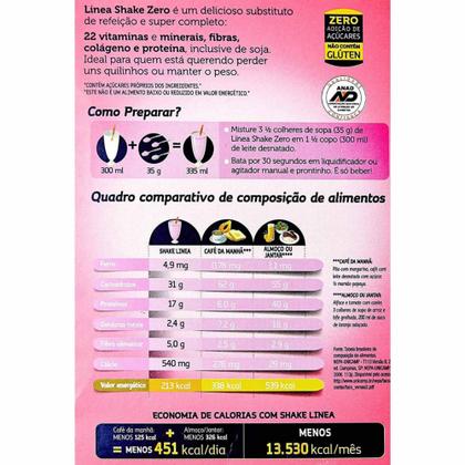 Imagem de Shake Linea com BCAA / Whey Protein e Colágeno Sabor Morango 330g 
