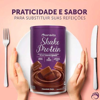 Imagem de Shake Protein Fonte de Proteína + 23 vitaminas e minerais - (450g) - Sanavita