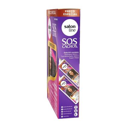 Imagem de Shampoo 300ml + condicionador solon line sos super oleos 200ml