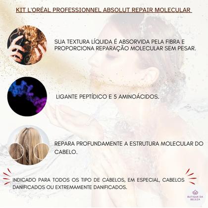 Imagem de Shampoo 300ml e Máscara 250g Loreal Absolut Repair Molecular