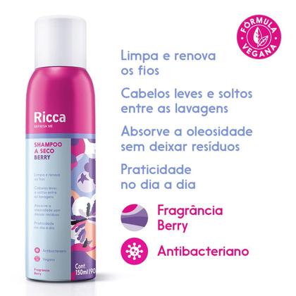 Imagem de Shampoo a Seco Berries Shakeberry Antioleosidade Ricca 150ml