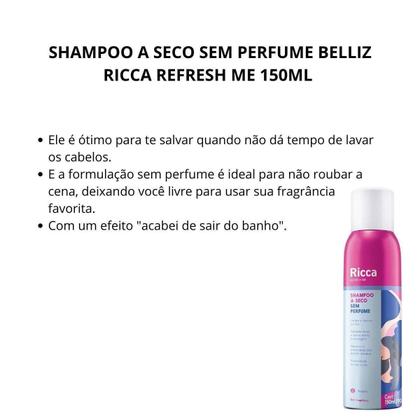 Imagem de Shampoo A Seco Sem Perfume Ricca 150ml 9213