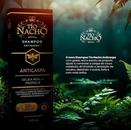 Imagem de Shampoo Anticaspa e Antiqueda Tio Nacho 415ml Não resseca