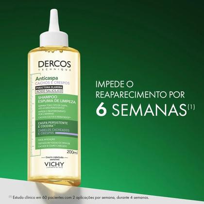 Imagem de Shampoo Anticaspa Espuma De Limpeza Vichy Dercos Cachos e Crespos 200ml
