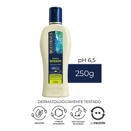 Imagem de Shampoo Anticaspa Limpeza Própolis Menta Bio Extratus 250ml