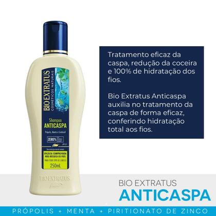 Imagem de Shampoo Anticaspa Limpeza Própolis Menta Bio Extratus 250ml