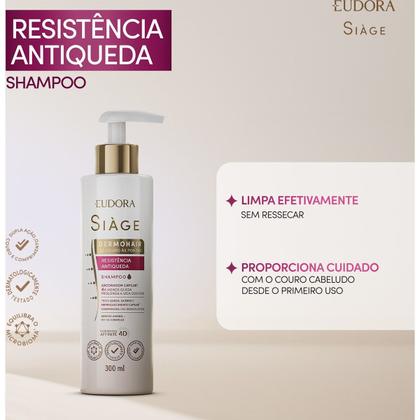 Imagem de Shampoo Antiqueda Siàge Dermo Hair Resistência 300ml Eudora