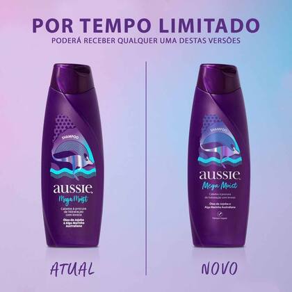 Imagem de Shampoo Aussie Mega Moist Super Hidratação 180ml