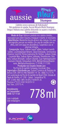 Imagem de Shampoo Aussie Miracle Moist 778 Ml - Caixa 4 Unidades