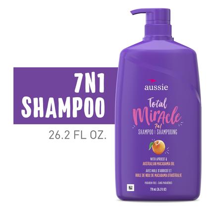 Imagem de Shampoo Aussie Total Miracle com óleo de damasco e macadâmia 770mL