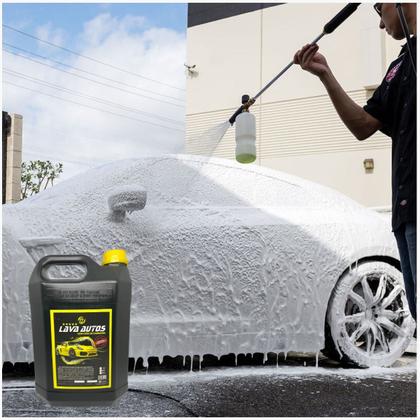 Imagem de Shampoo Automotivo Lava Autos Brilho Protege Concentrado 1:80 Com Cera de Carnaúba Ph Neutro 5 lts 