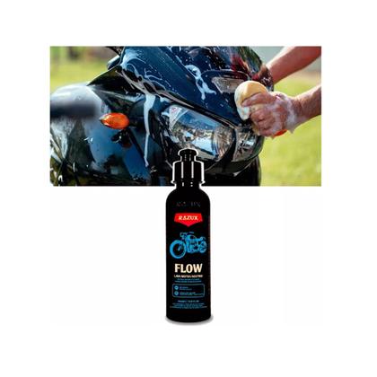 Imagem de Shampoo Automotivo Lavagem Limpeza De Moto Flow Razux 240ml