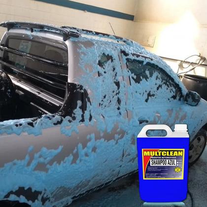 Imagem de Shampoo Azul Ducha Com Cera Automotivo Lavar Carro Snow