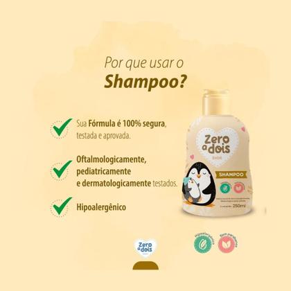 Imagem de Shampoo Bebê Hipoalergênico Suave 250ml Zero a Dois