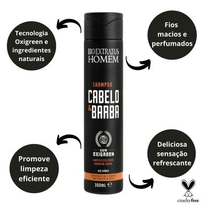 Imagem de Shampoo Bio Extratus Homem Cabelo & Barba 300ml
