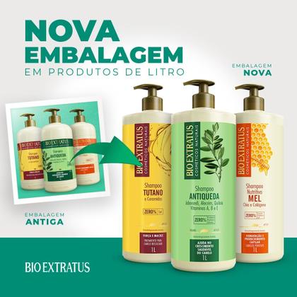 Imagem de Shampoo Bio Extratus Tutano Ceramidas 1 litro Força e Maciez