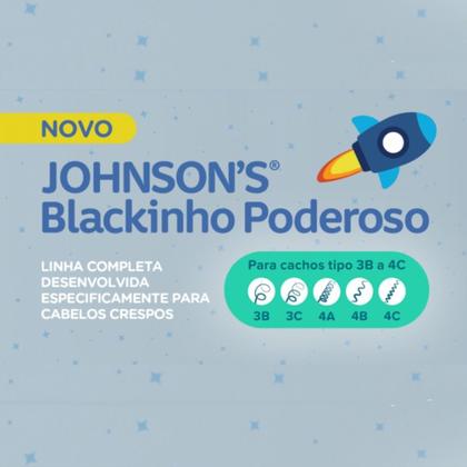 Imagem de Shampoo Blackinho Poderoso 400ml Johnson's Baby - Para Cabelo Infantil Crespo e Cacheado