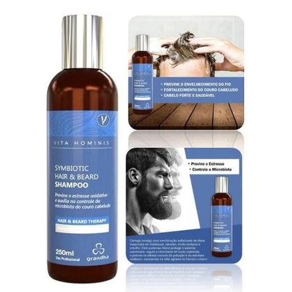 Imagem de Shampoo Cabelo e Barba Vita Hominis Symbiotic Hair 250ml
