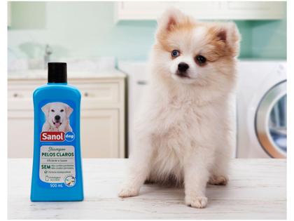 Imagem de Shampoo Cachorro e Gato Pelos Claros - Sanol Dog 500ml