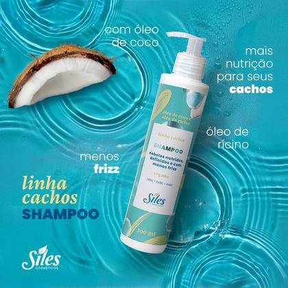 Imagem de Shampoo Cachos com Óleo de Coco e Rícino - Siles