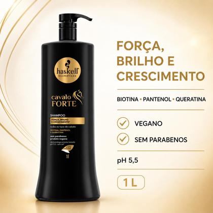 Imagem de Shampoo Cavalo Forte 1L Haskell  Força, brilho e crescimento
