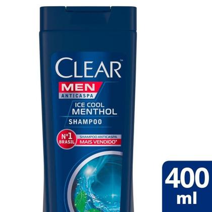 Imagem de Shampoo Clear Men Ice Cool Menthol Anticaspa 400ml Brinde 70ml Tratamento Refrescante