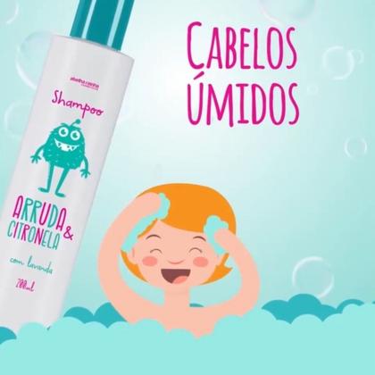 Imagem de Shampoo Com Lavanda ARRUDA E CITRONELA Infantil Contra Piolhos Lêndeas Coceira Abelha Rainha REF2000